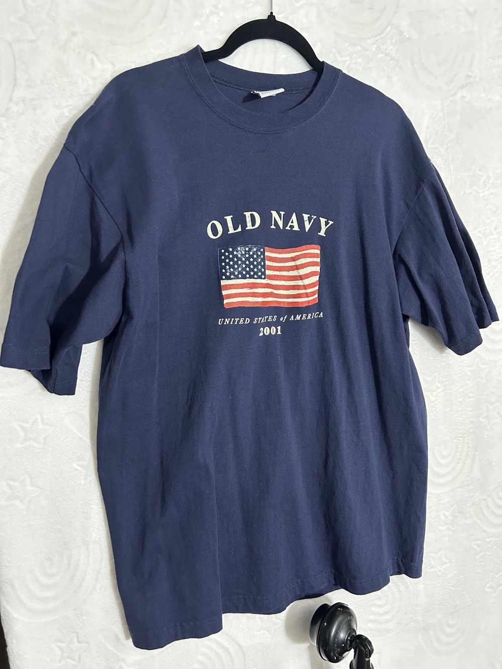 Old Navy Navy Blue American Flag Graphic Tee